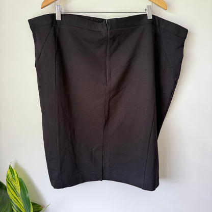 Whos Henri Size 4X Black Pencil Skirt