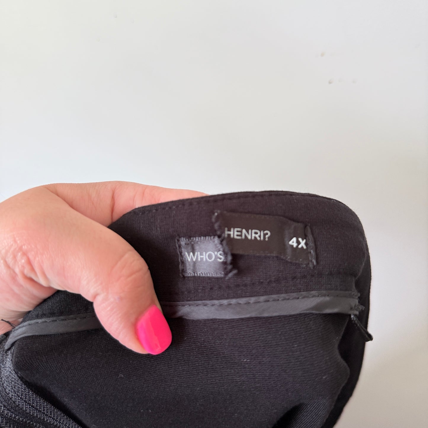 Whos Henri Size 4X Black Pencil Skirt