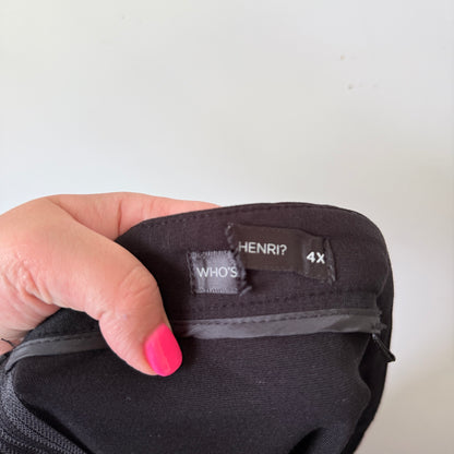 Whos Henri Size 4X Black Pencil Skirt