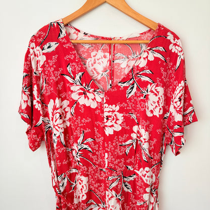 Zest U/Arm to U/Arm 46cm Floral Print Wrap Jumpsuit
