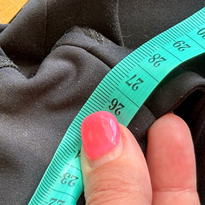 Unknown Size S Waist 54cm Cross Back Black High-Rise Jogger Pants