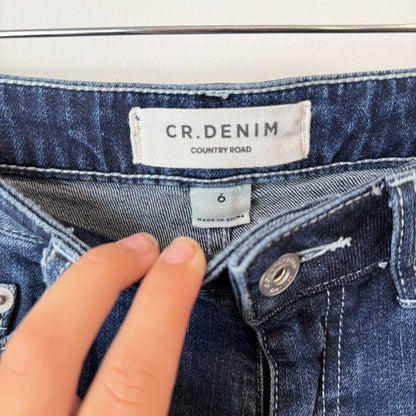 Country Road Size 6 High-Waisted Slim-Fit Blue Jeans