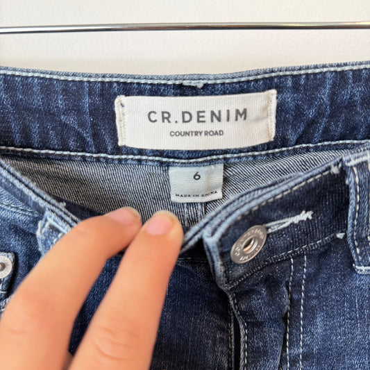 Country Road Size 6 High-Waisted Slim-Fit Blue Jeans