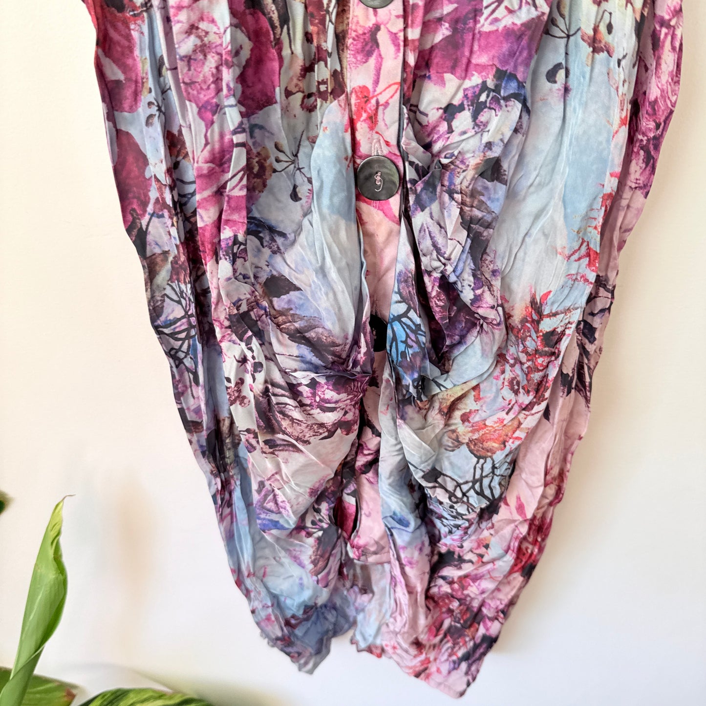 Jaroc Size U/Arm to U/Arm 53cm Floral Print Sleeveless Dress