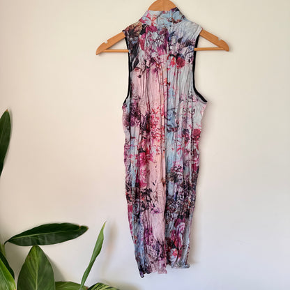 Jaroc Size U/Arm to U/Arm 53cm Floral Print Sleeveless Dress