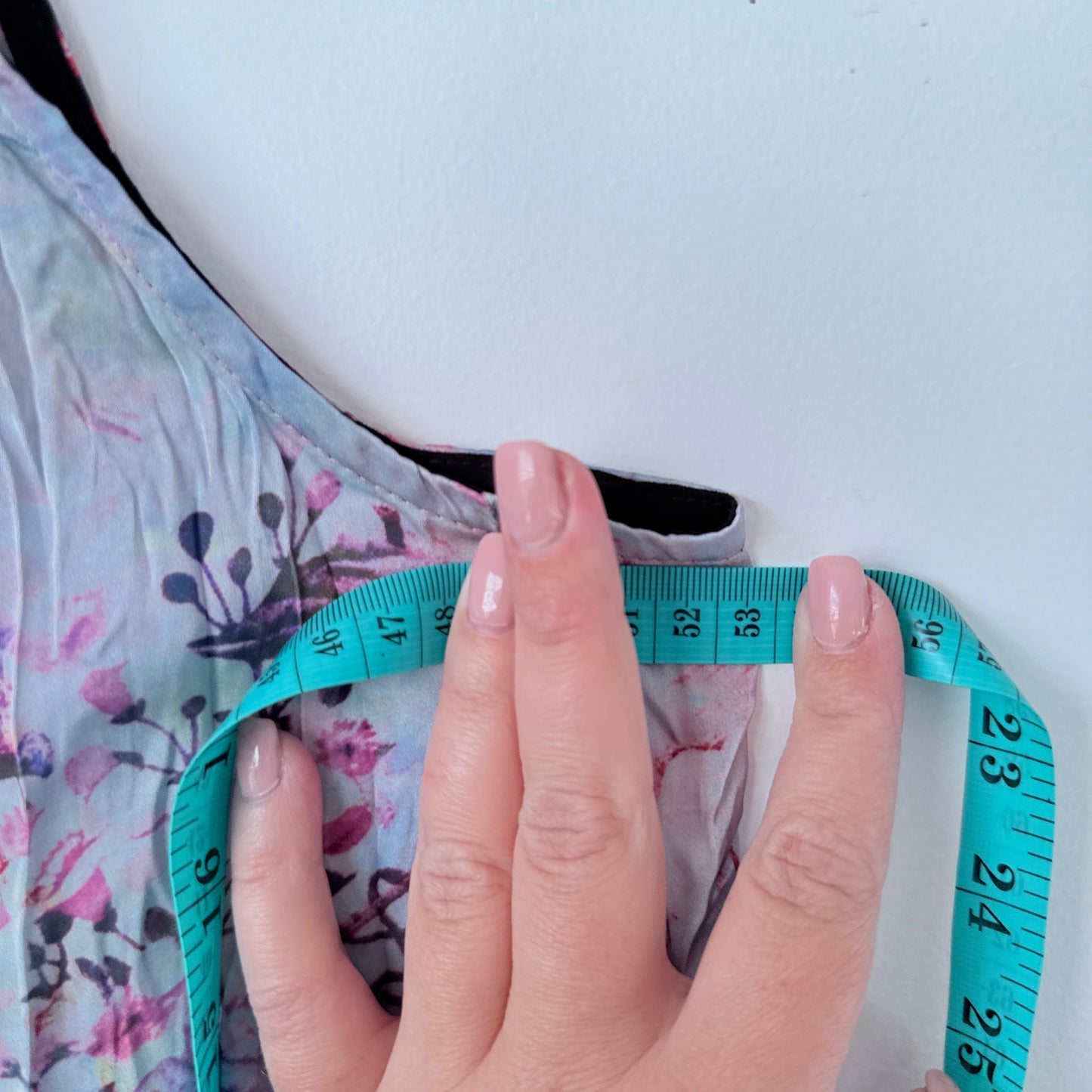 Jaroc Size U/Arm to U/Arm 53cm Floral Print Sleeveless Dress