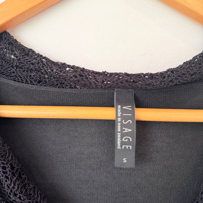 Visage (NZ Made) Size S Cowl Neck Knit Top with 3/4 Sleeves