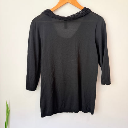 Visage (NZ Made) Size S Cowl Neck Knit Top with 3/4 Sleeves