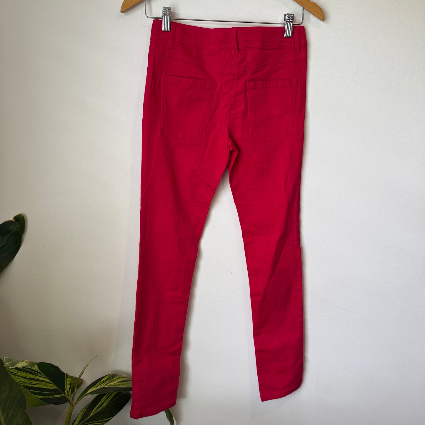 Miss Understood Size 12 Red Skinny Jeans