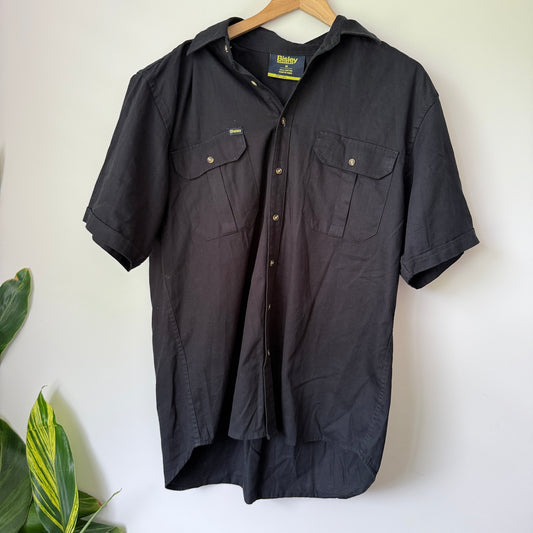Bisley Workwear with back Graphic Short Sleeve Shirt Black - M