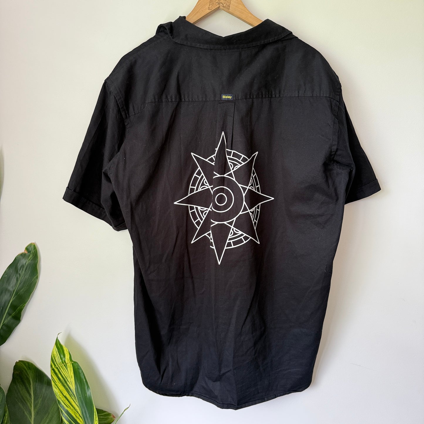 Bisley Workwear with back Graphic Short Sleeve Shirt Black - M