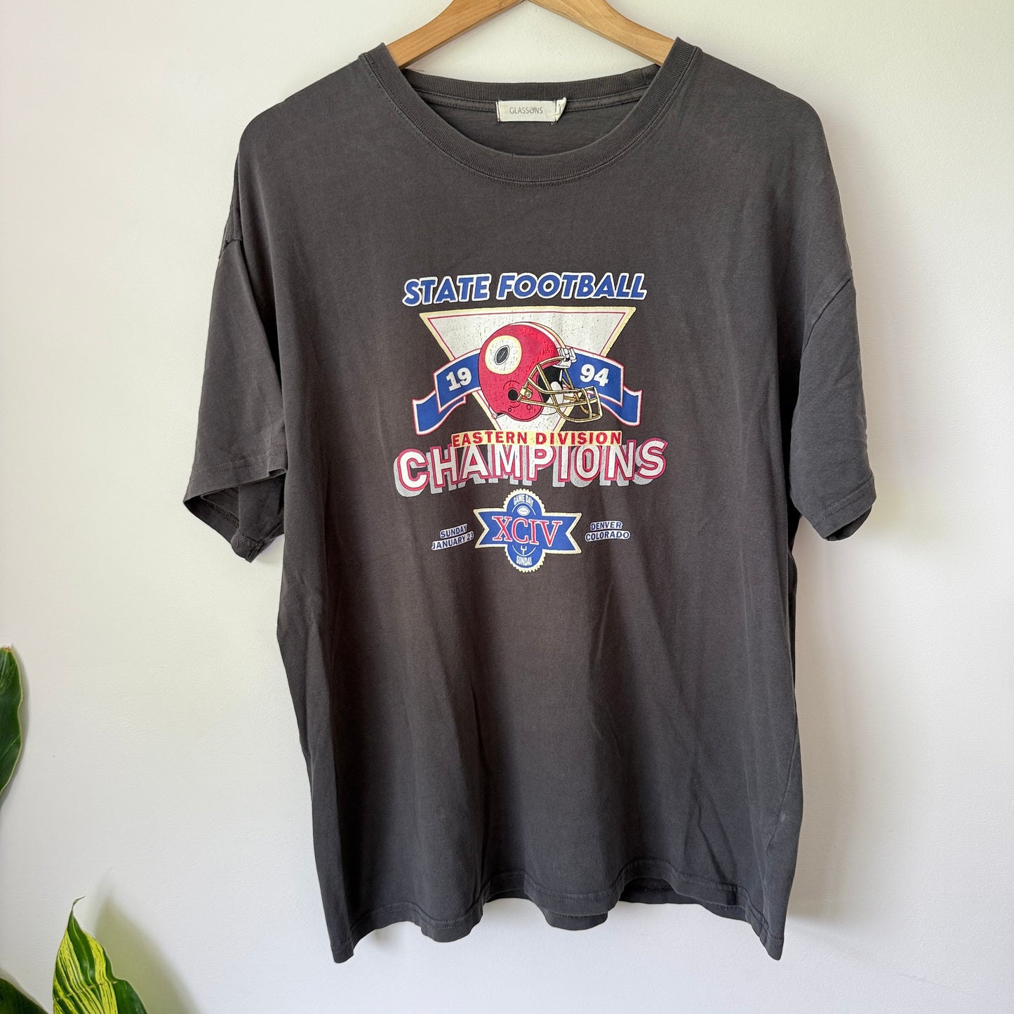 Glassons State Football 1994 Champions T-Shirt Grey - M