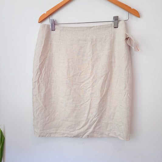 Limited EziBuy (NZ Made) Size 16 Linen Blend Skirt