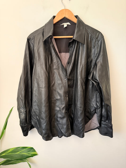 Glassons Size 14 Faux Leather Shacket