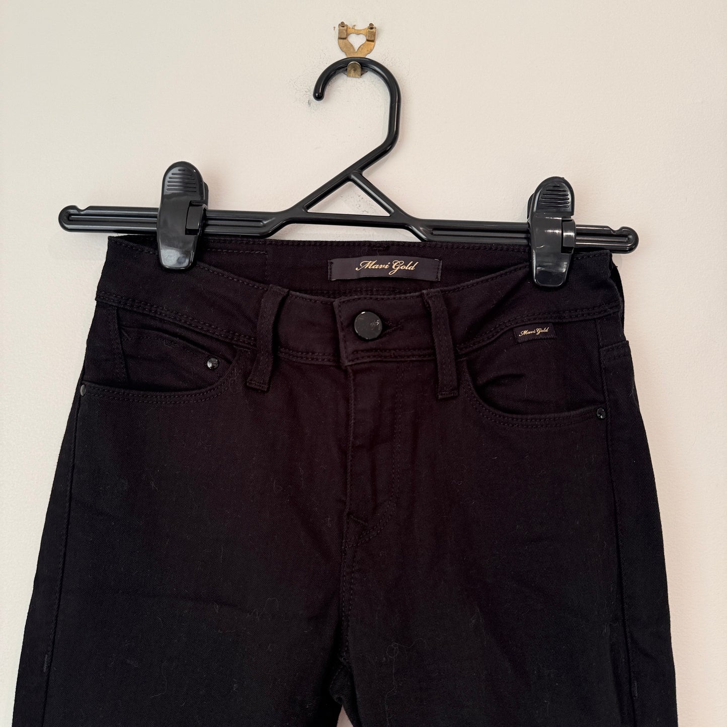 Mari Gold Waist 62cm Women’s Black Legging Jeans