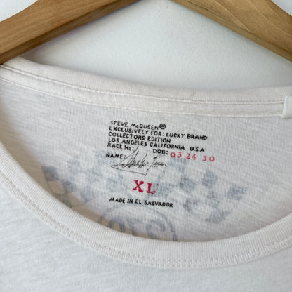 Lucky Brand Steve McQueen Collector's Edition T-Shirt in Cream - Size XL