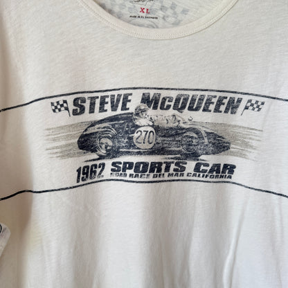 Lucky Brand Steve McQueen Collector's Edition T-Shirt in Cream - Size XL