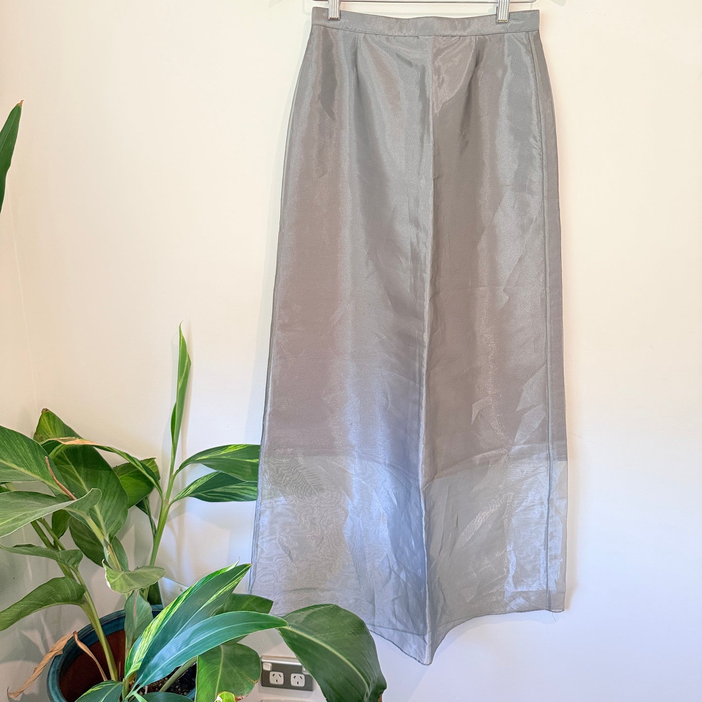 Juo Glamour Size 10 Grey Evening Chiffon 2 Piece Set