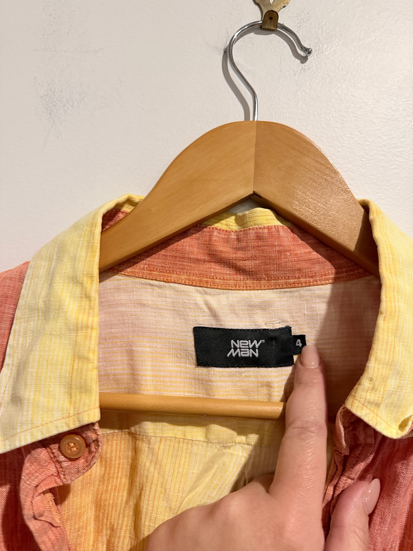 New Man Size 4 U/Arm to U/Arm 59cm 100% Linen Shirt