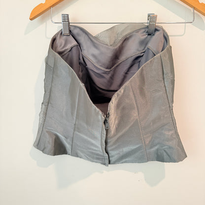 Juo Glamour Size 10 Grey Evening Chiffon 2 Piece Set
