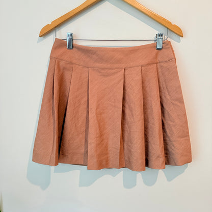 Glassons Pleated Mini Skirt Tan Size 10