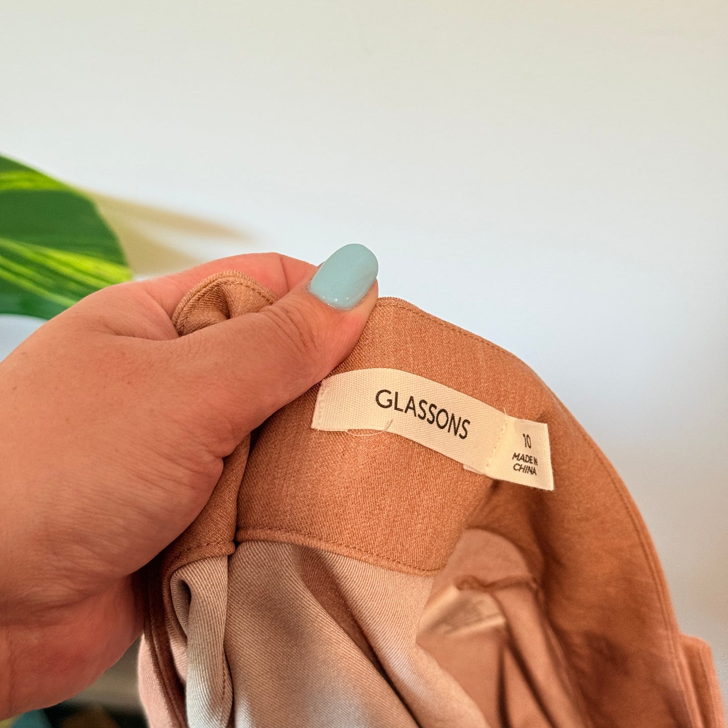 Glassons Pleated Mini Skirt Tan Size 10