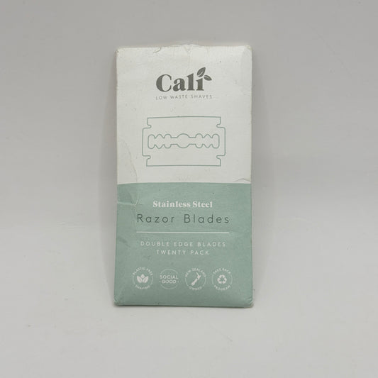 Cali Low Waste Shaves Stainless Steel Razor Blades 20 Pack