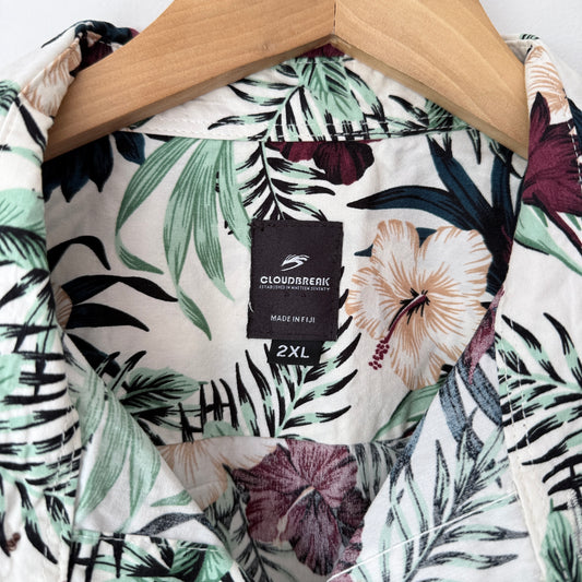 Cloudbreak Size 2XL 100% Cotton Short Sleeve Hawaiian Print Shirt