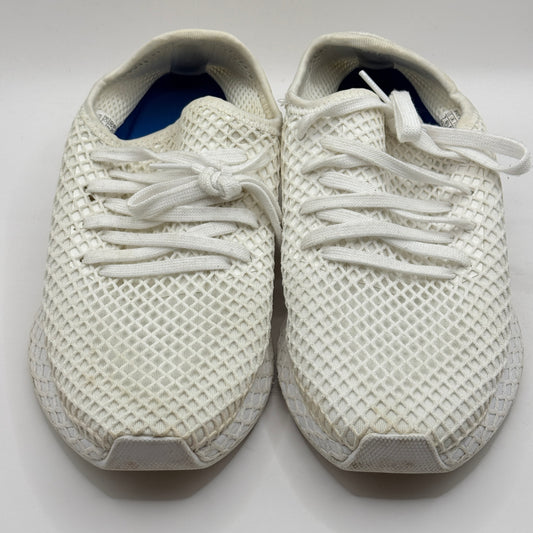 Adidas Deerupt Runner Triple White Sneakers Size 7