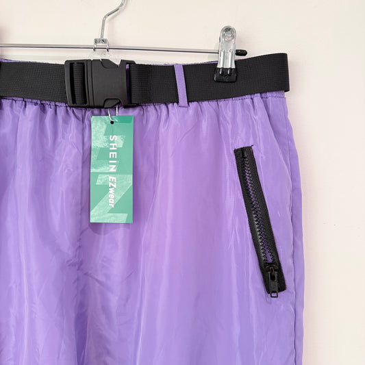 SHEIN EZwear Purple Cargo Pants – Size XL