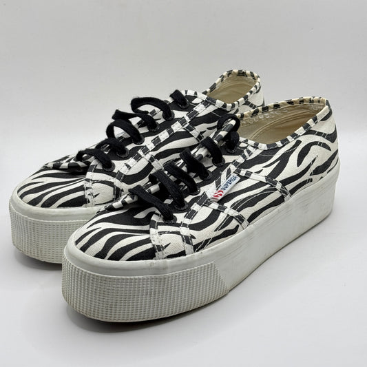 Superga 2790 Zebra Print Platform Sneakers Size 39