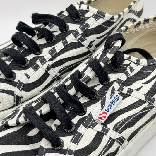 Superga 2790 Zebra Print Platform Sneakers Size 39
