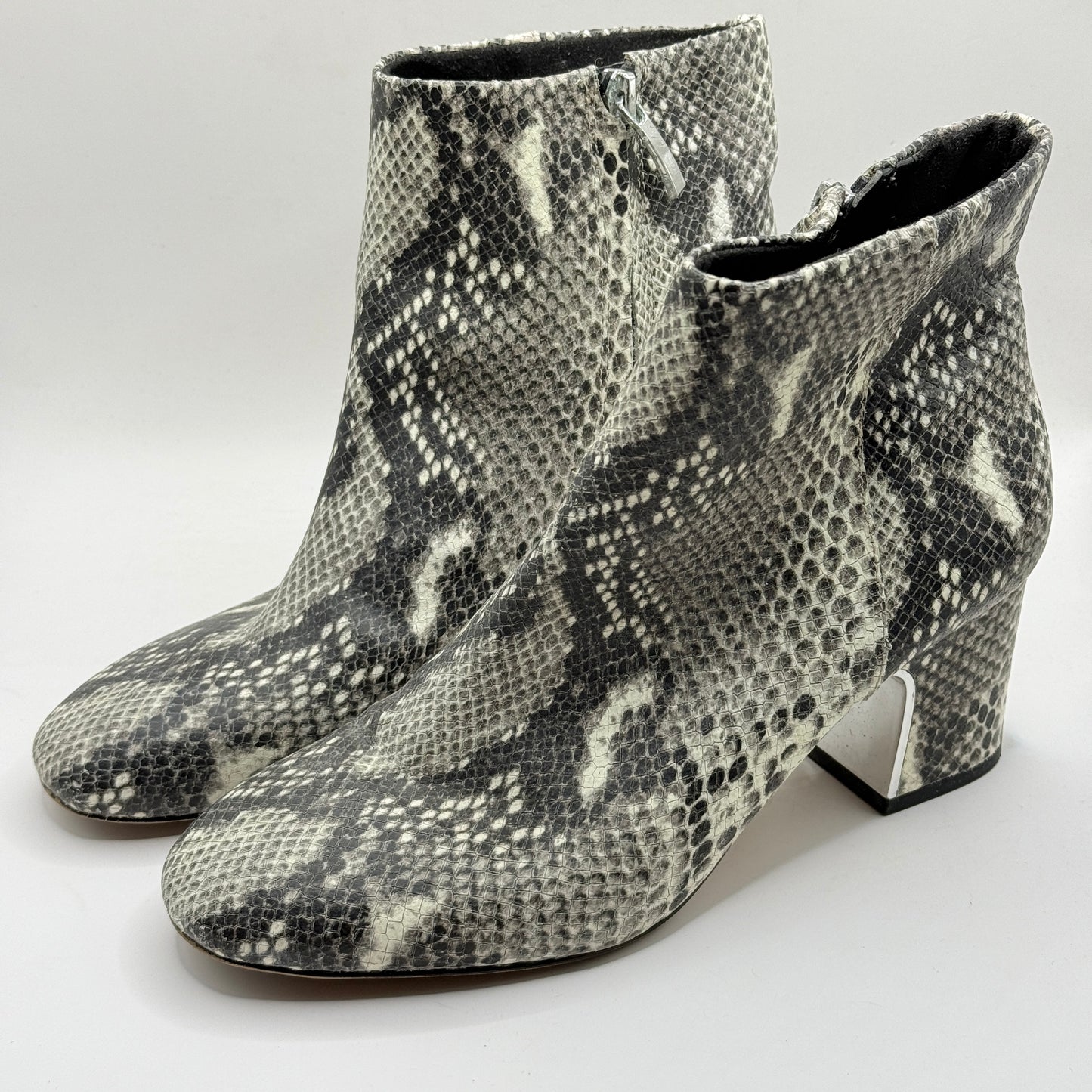 Essex Lane Gabriella Snake Print Ankle Boots Size 7M / 37.5