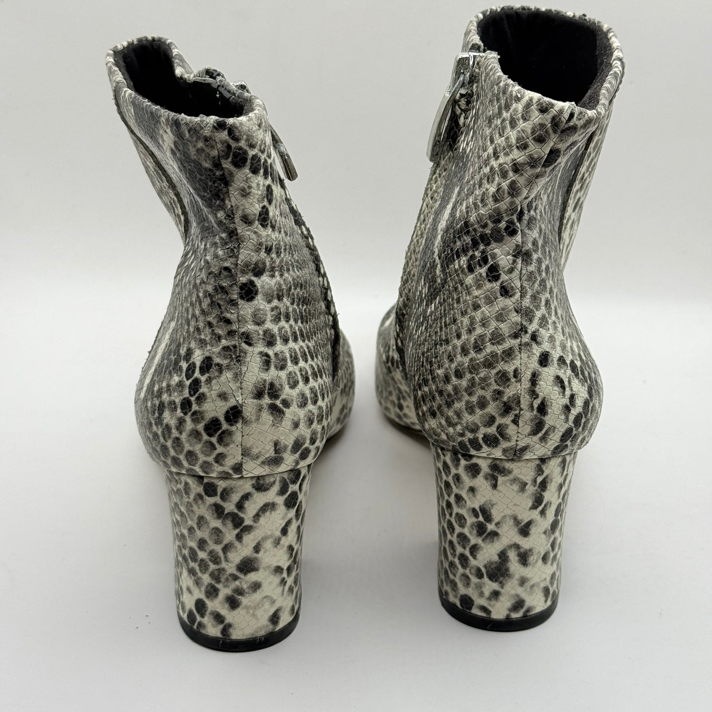 Essex Lane Gabriella Snake Print Ankle Boots Size 7M / 37.5