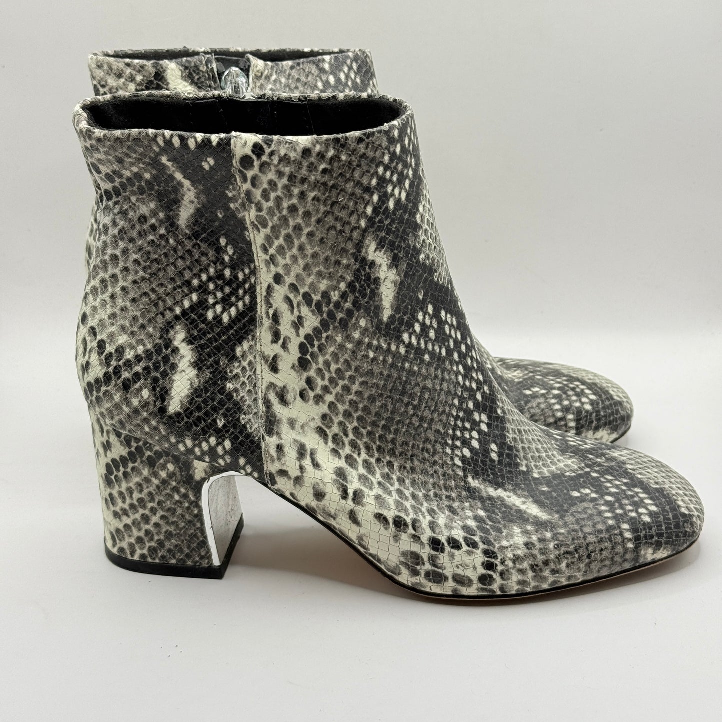 Essex Lane Gabriella Snake Print Ankle Boots Size 7M / 37.5