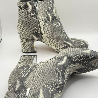 Essex Lane Gabriella Snake Print Ankle Boots Size 7M / 37.5