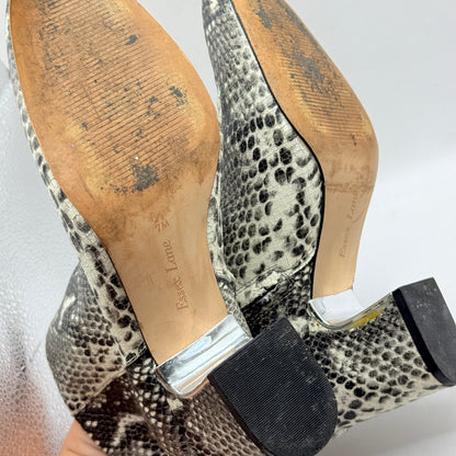 Essex Lane Gabriella Snake Print Ankle Boots Size 7M / 37.5
