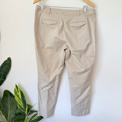 Jigsaw Size 14 Light Beige Mid Waist Length Trousers