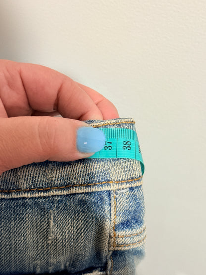 Taverniti So Jeans Denim Shorts Polka Dot Cuff Size 27