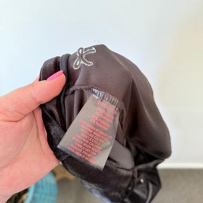 Red Jeans NYC Size XL/42 Black Velvet Trousers (83cm waist)