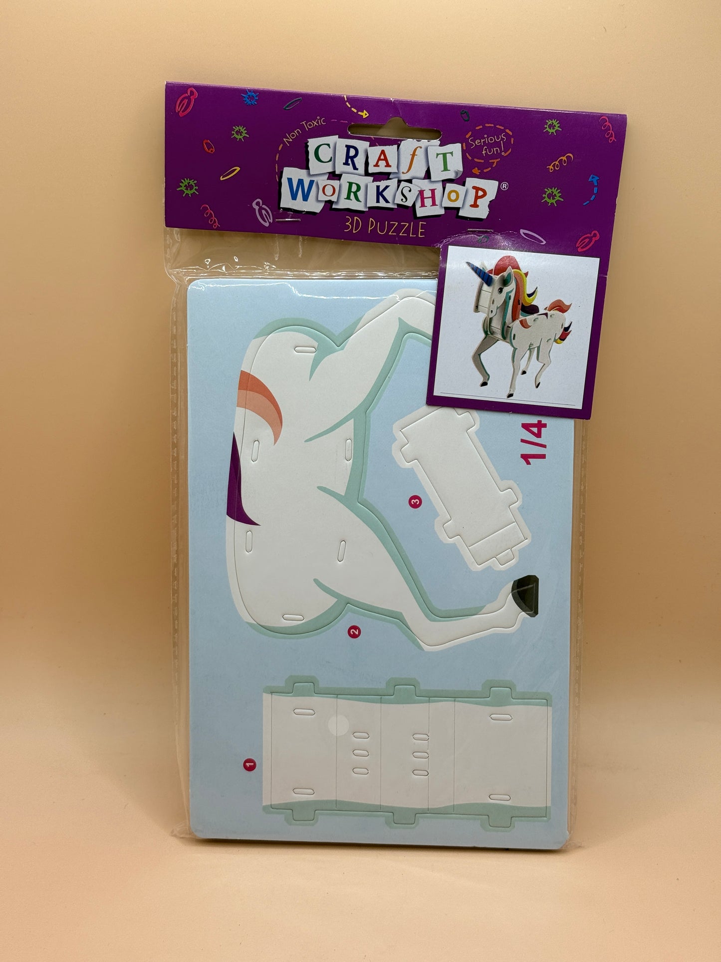 Craft Workshop 3D Puzzle Unicorn Kids Craft Kit