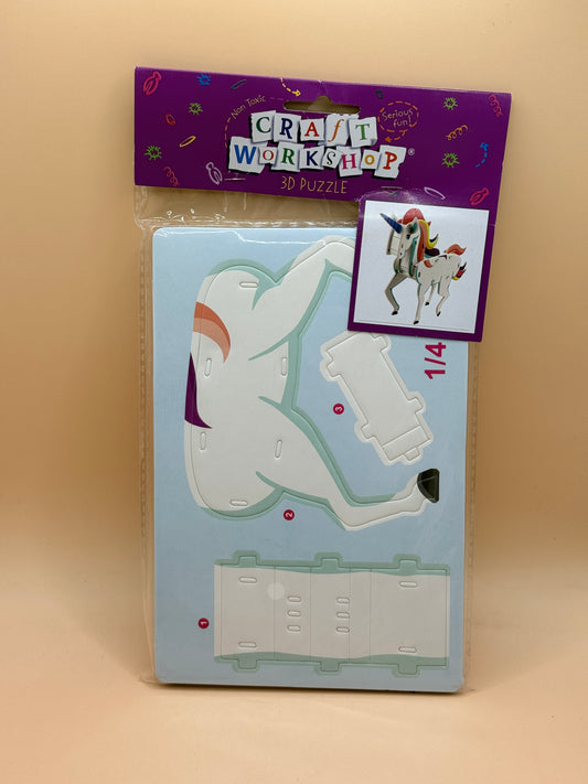 Craft Workshop 3D Puzzle Unicorn Kids Craft Kit