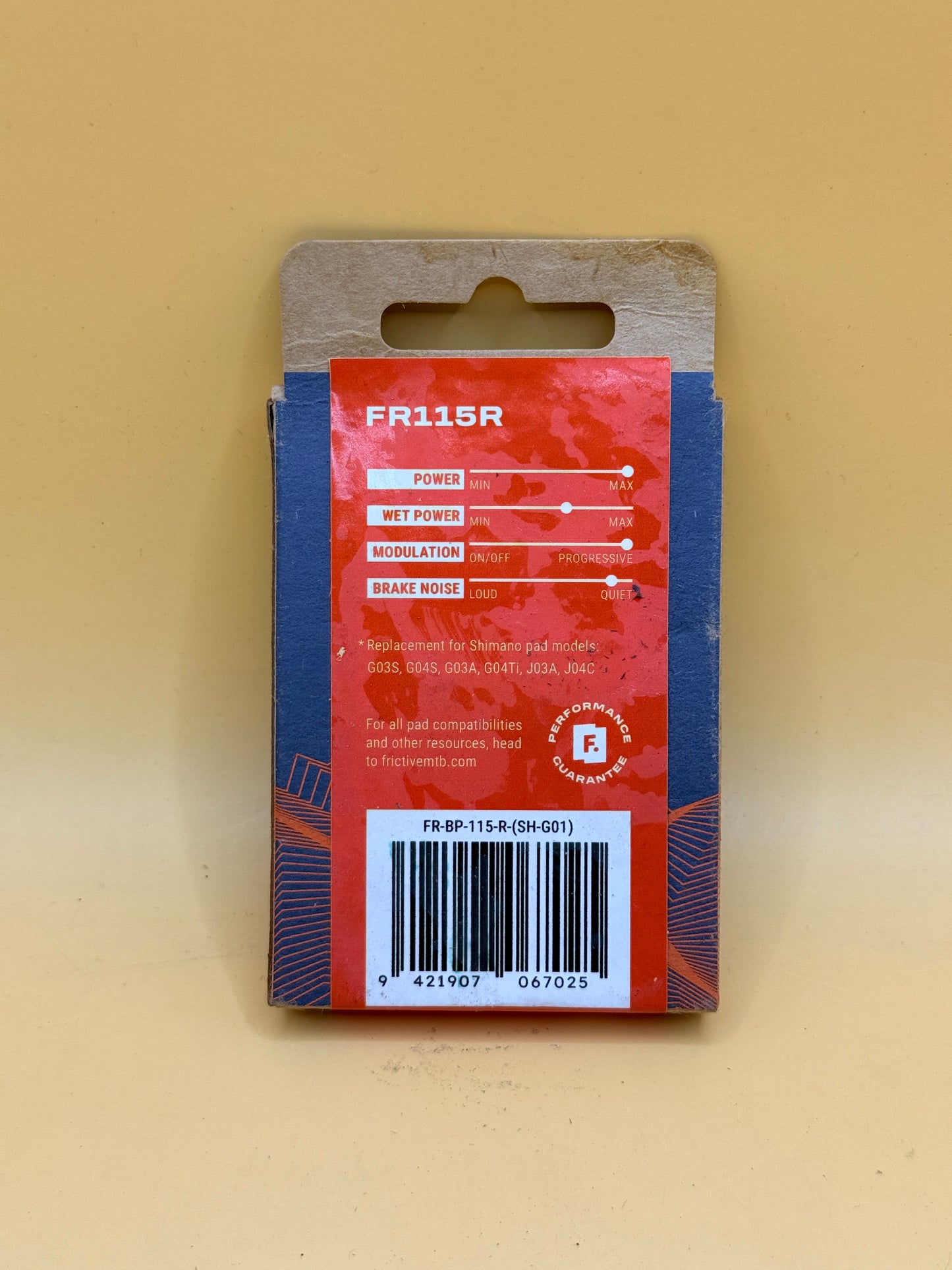 Frictive Resin Disc Brake Pads FR115R Shimano Compatible