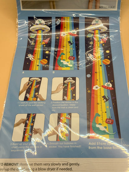 Home Decor Space Height Chart Wall Sticker