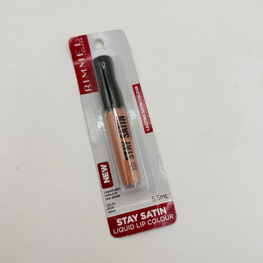 Rimmel Stay Satin Liquid Lip Colour – 5.5mL Long-Wear Nude Shade