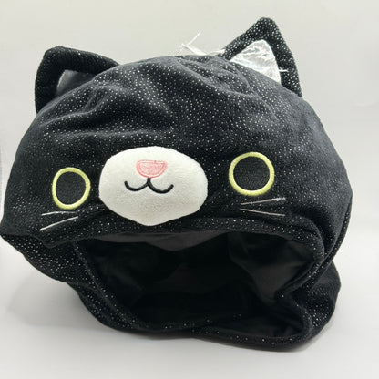 Anko Halloween Cat Plush Head Costume Hat – Black Glitter