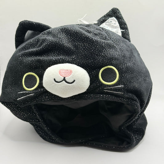 Anko Halloween Cat Plush Head Costume Hat – Black Glitter