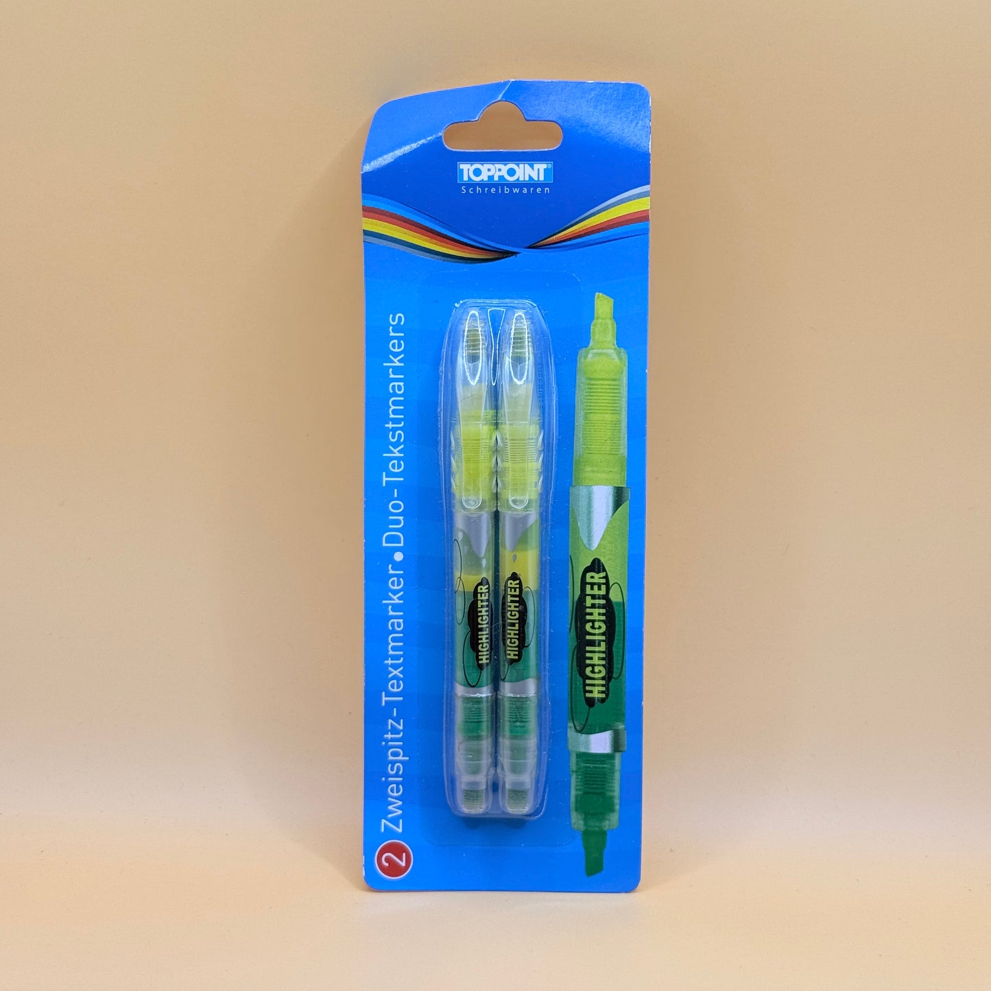 TopPoint Dual-Tip Highlighters 2 Pack