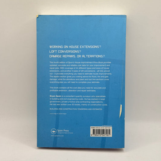 Spon's House Improvement Price Book, 4th Edition by Bryan Spain