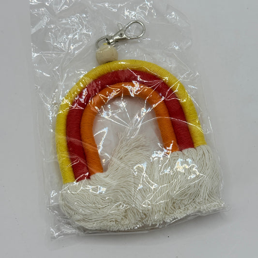 Macramé Rainbow Keychain